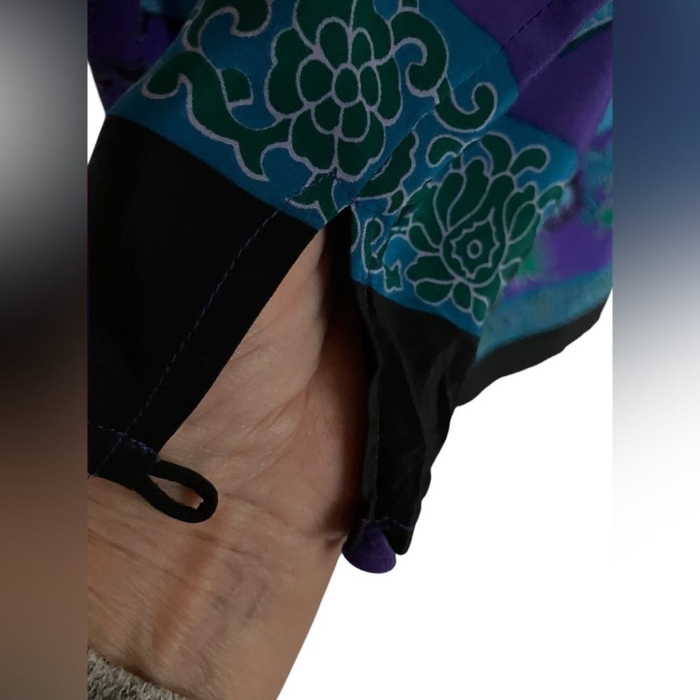 SILK Diane Von Furstenberg Watercolor‎ Art To Wear Relaxed Tunic Blouse Small - Picture 10 of 11